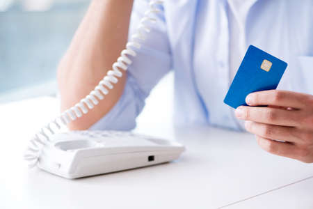 Concept on online payments with credit card