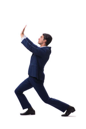 Young businessman isolated on white backgroundの写真素材
