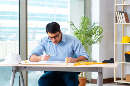 Construction engineer working on new project