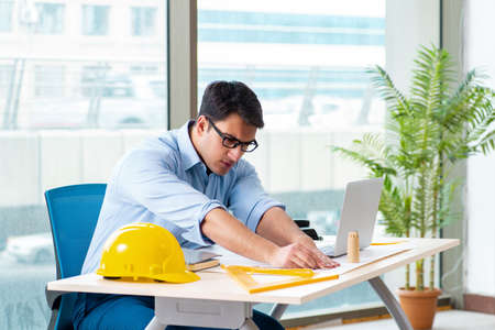 Construction engineer working on new projectの写真素材