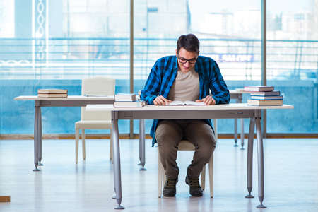 Student during lecture in university