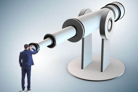 Businessman in financial planning business concept