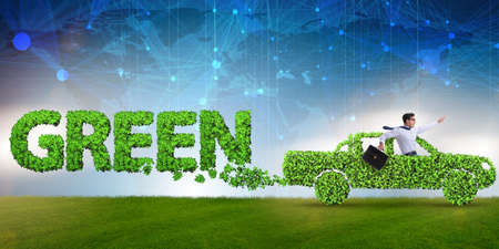Concept of clean fuel and eco friendly carsの写真素材