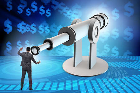 Businessman in forex trading business conceptの写真素材