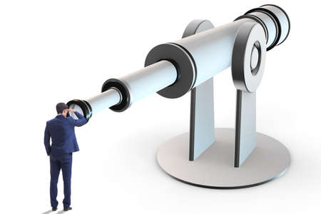 Businessman in financial planning business conceptの写真素材