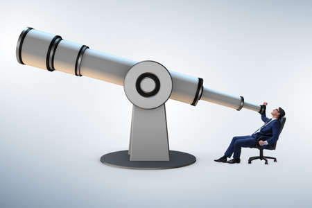Businessman in financial planning business conceptの写真素材
