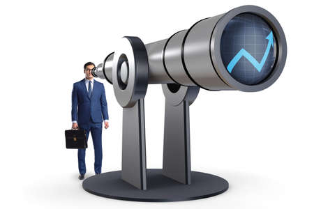 Businessman in financial planning business conceptの写真素材