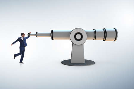 Businessman in financial planning business conceptの写真素材