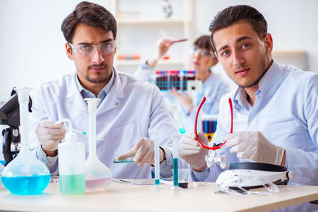 Team of chemists working in the lab