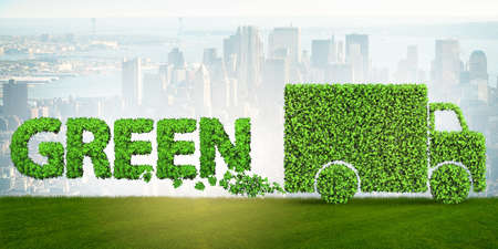 Concept of clean fuel and eco friendly cars - 3d renderingの写真素材