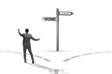 Work life or home balance business conceptの写真素材