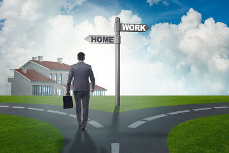 Work life or home balance business conceptの写真素材