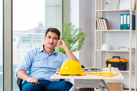 Construction engineer working on new projectの写真素材