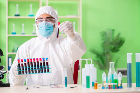 Chemist working in the lab on new experiment