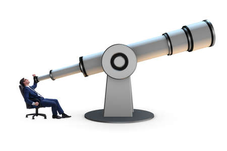 Businessman in financial planning business conceptの写真素材