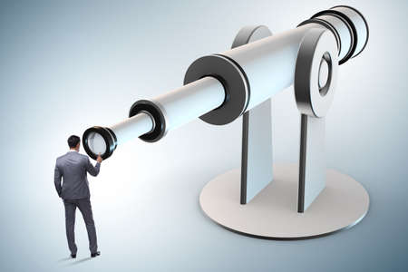 Businessman in financial planning business conceptの写真素材