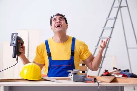 Floor repairman disappointed with his work