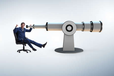 Businessman in financial planning business conceptの写真素材