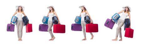 Woman planning to go on summer vacationの写真素材