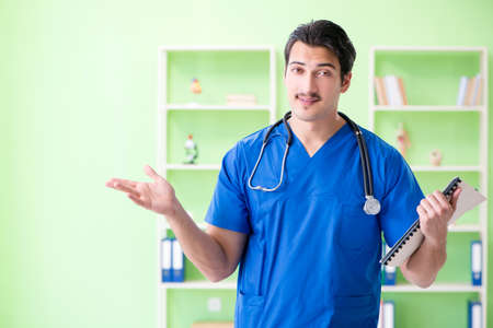 Young doctor working in the hospitalの写真素材