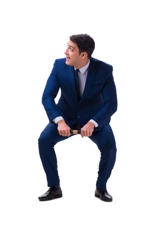 Businessman isolated on white backgroundの写真素材