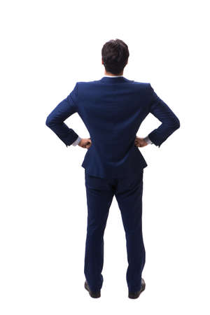 Young businessman isolated on white backgroundの写真素材