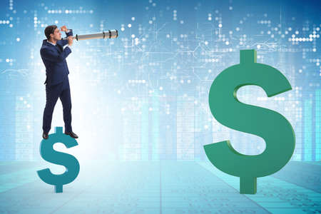 Businessman in forex trading business conceptの写真素材