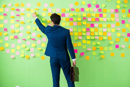 Businessman with many business prioritiesの写真素材