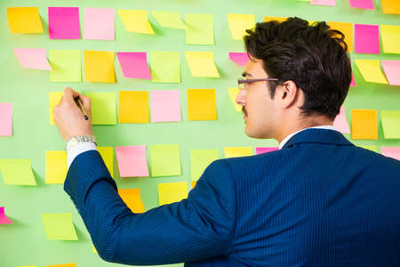 Businessman with many business priorities