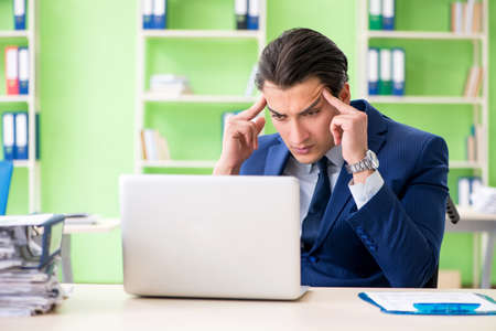 Businessman working in the officeの写真素材
