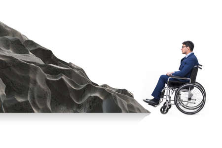 Accessibility concepth with wheelchair for disabled
