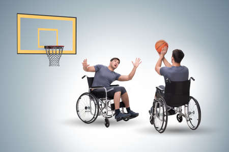Accessibility concepth with wheelchair for disabled