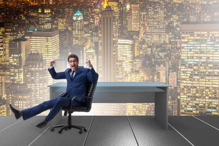 Young male businessman enjoying his time during vacationの写真素材