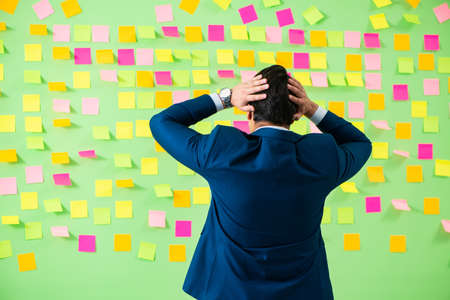 Businessman with many business prioritiesの写真素材