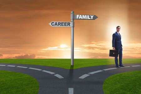 Work life or home balance business conceptの写真素材