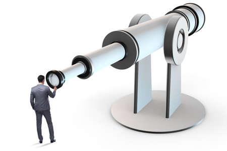 Businessman in financial planning business conceptの写真素材