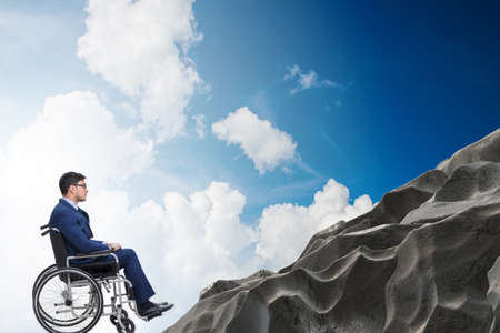 Accessibility concepth with wheelchair for disabledの写真素材