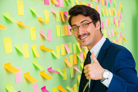 Businessman with many business priorities