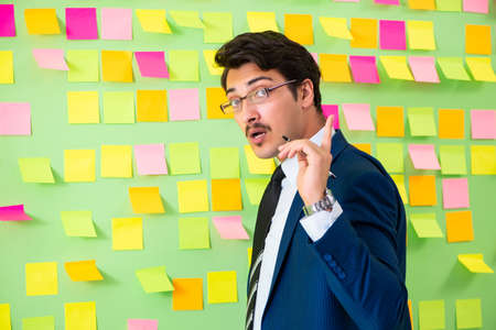 Businessman with many business priorities
