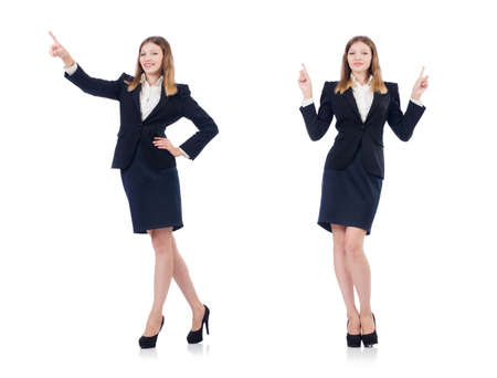 Woman businesswoman isolated on whiteの写真素材