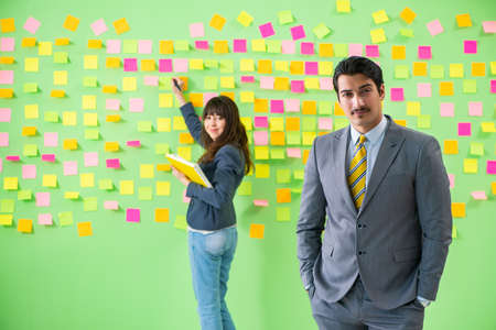 Business colleagues discussing future prioritiesの写真素材