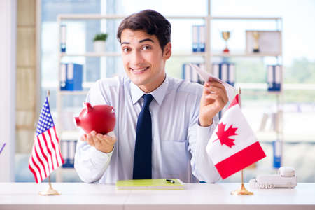 Sales agent working in travel agencyの写真素材