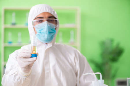 Chemist working in the lab on new experiment