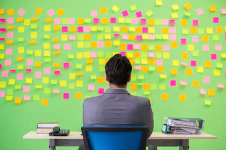 Businessman with many conflicting priorities