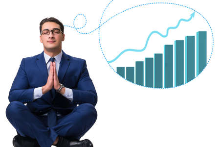 Businessman dreaming of economy and market recovery growthの写真素材