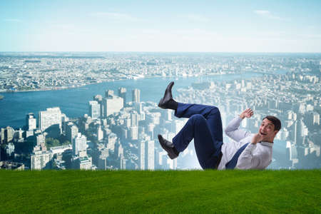 Happy businessman is excited from new business opportunityの写真素材