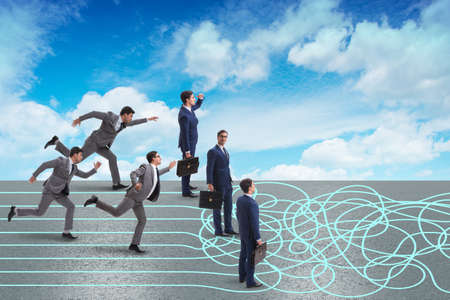 Business concept of uncertainty and confusionの写真素材