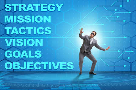 Businessman cannot understand corporate strategy