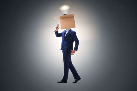 Businessman in thinking out of box conceptの写真素材
