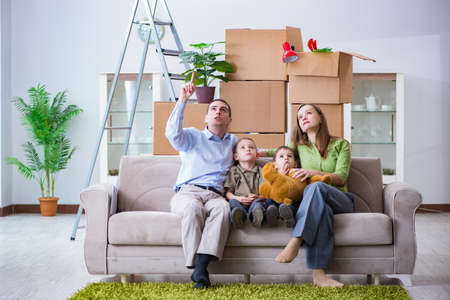 Young family enjoying time at home